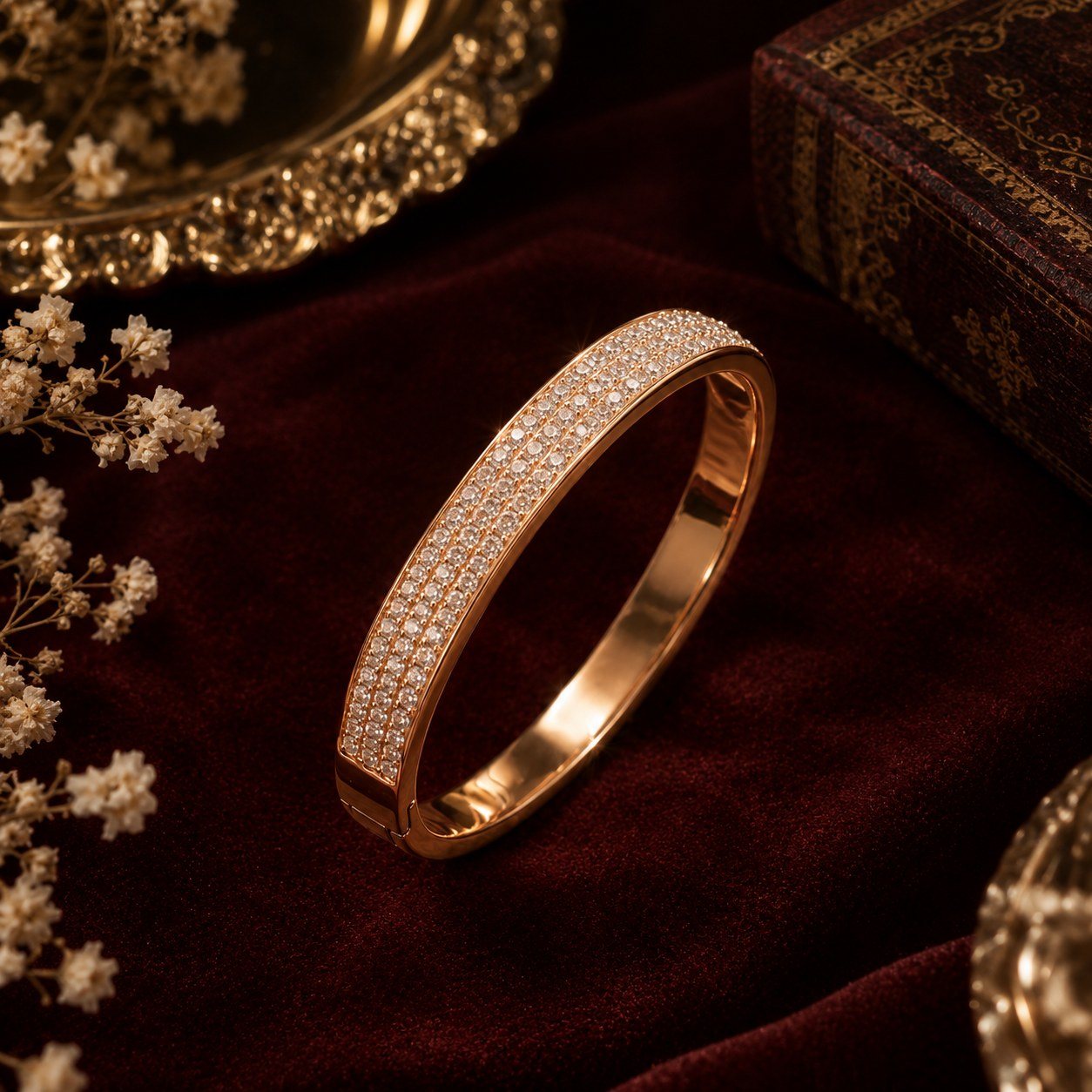 Elan Pave Gold Bangle